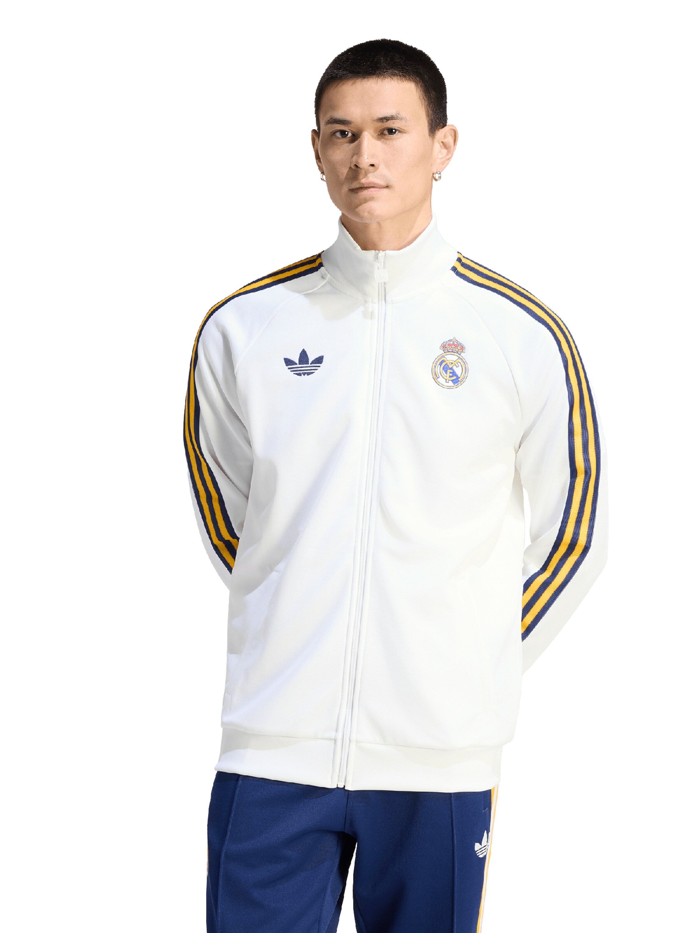 Vestes d’entraînement 'REAL' ADIDAS PERFORMANCE en blanc : devant