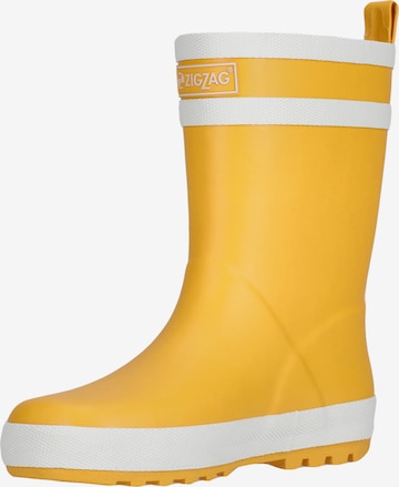 ZigZag Rubber Boots in Yellow: front