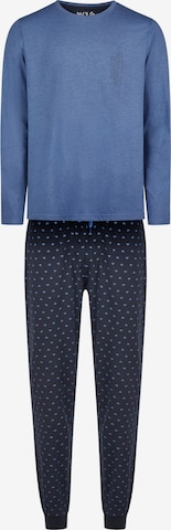 Pyjama long ' Cozy Classic ' Phil & Co. Berlin en bleu : devant