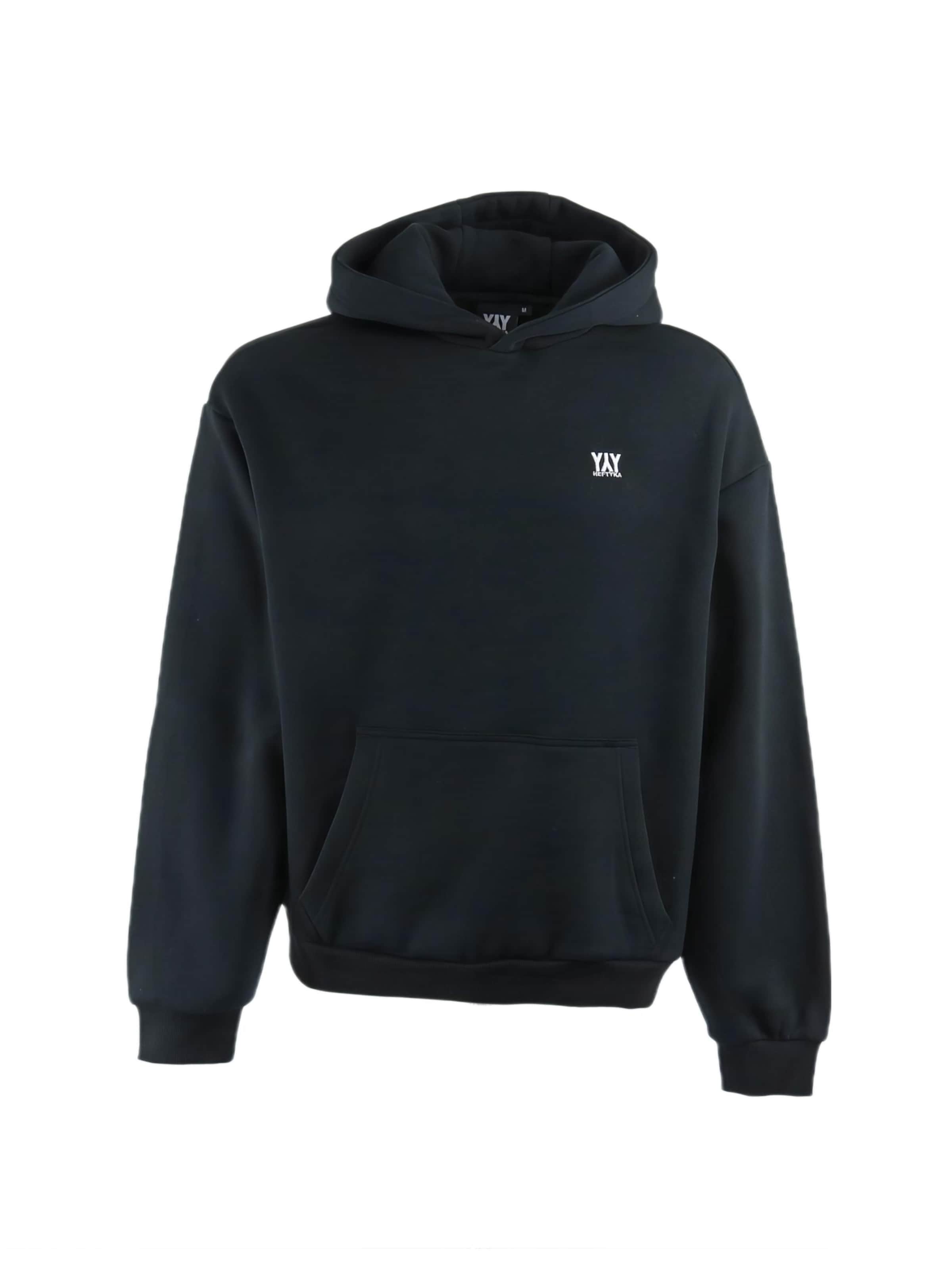 HEFTYKA Sweatshirt in Schwarz: Vorderseite