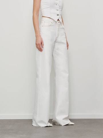Wide leg Jeans di RÆRE by Lorena Rae in bianco: frontale