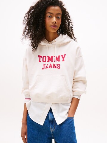 Tommy Jeans Sweatshirt 'VARSITY' in Weiß: Vorderseite
