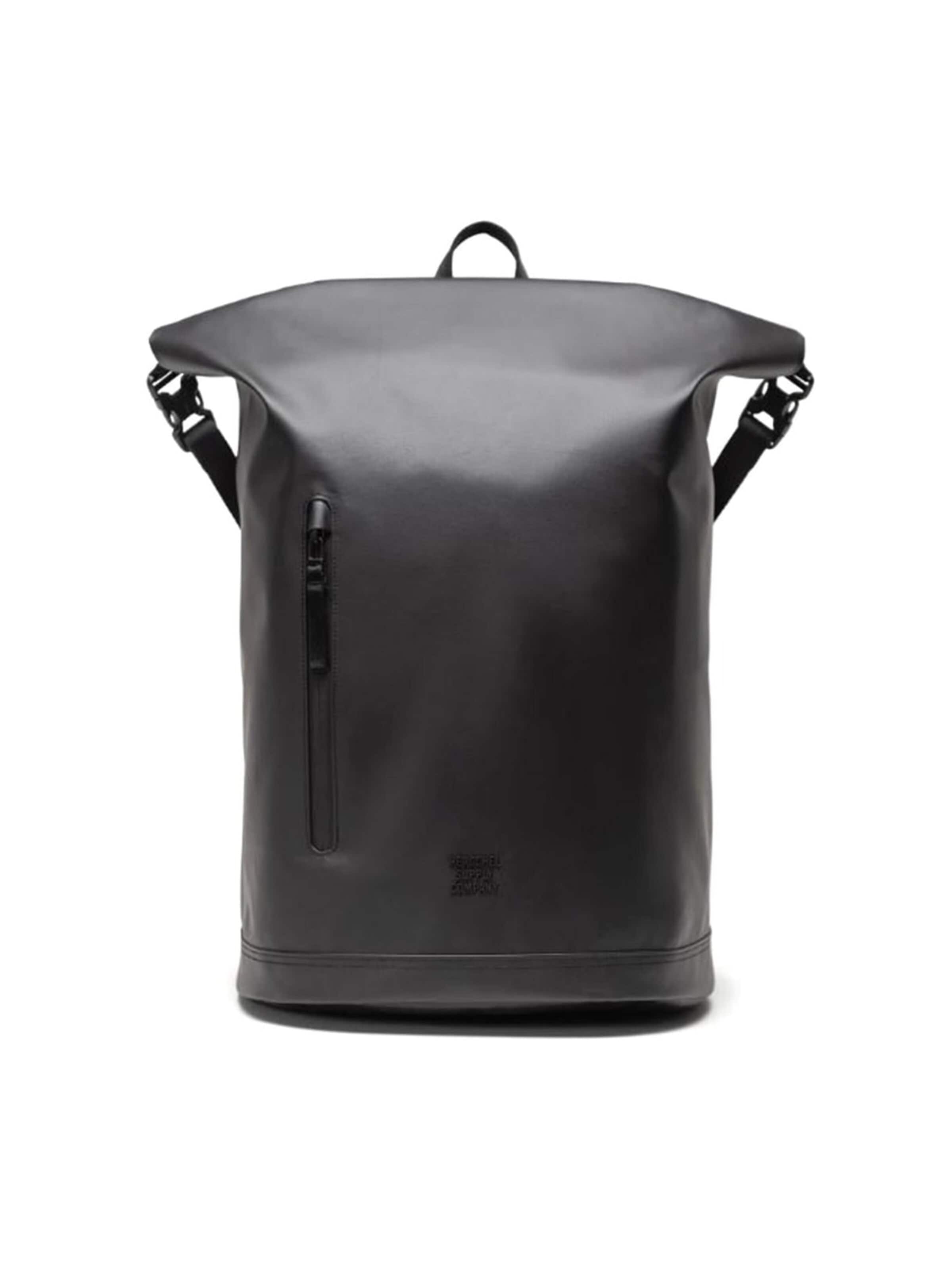 Sac à dos 'Roll Top Backpack Black' Herschel en noir : devant
