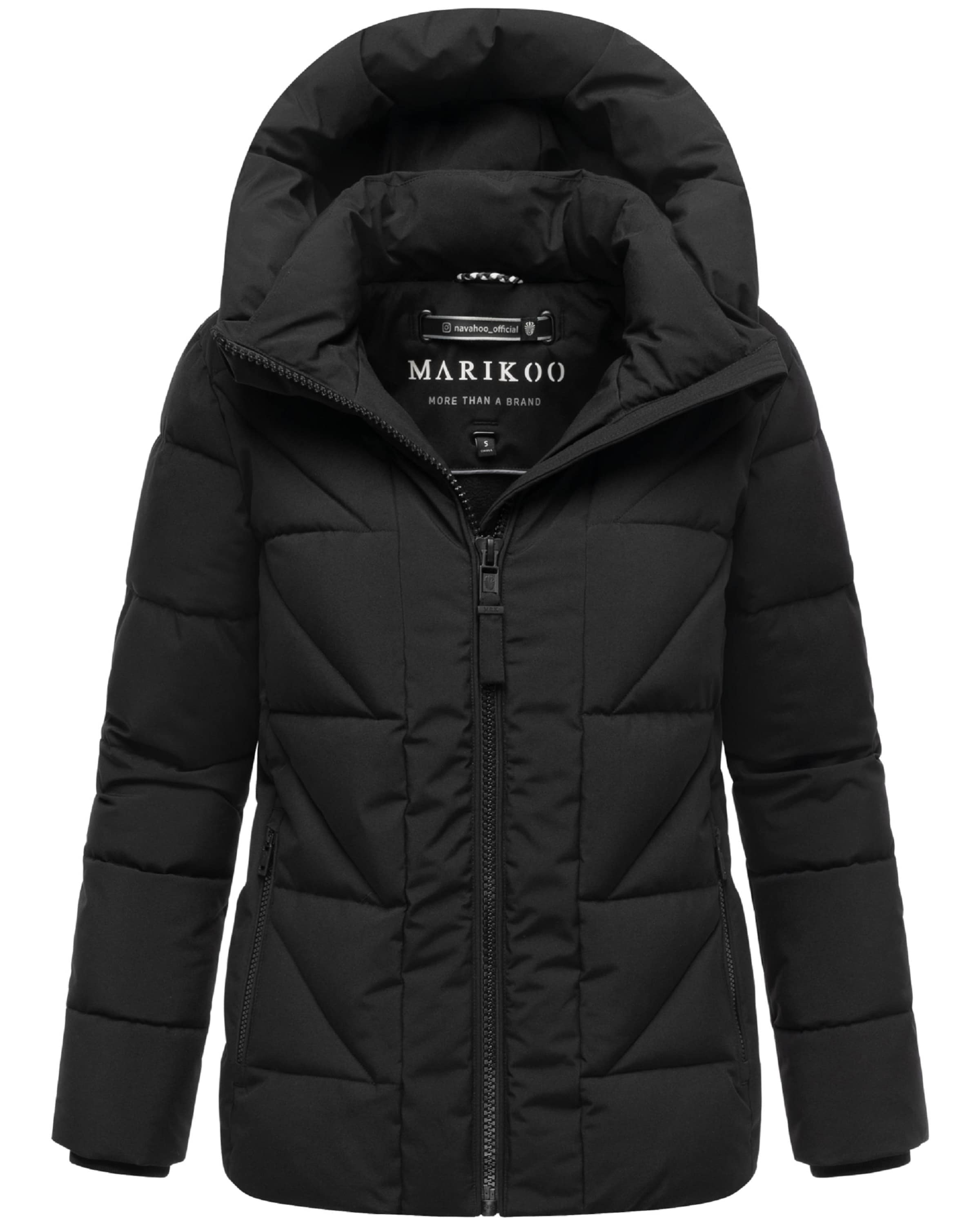 Veste d’hiver 'Kuschelnasee 16' MARIKOO en noir