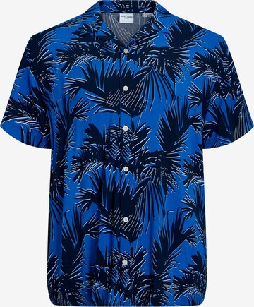 Jack & Jones Plus Comfort fit Overhemd 'Luke' in Blauw: voorkant