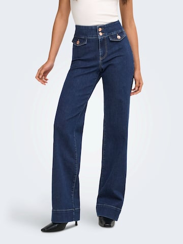 Wide Leg Jean 'ONLJUICY-WAUW' ONLY en bleu : devant