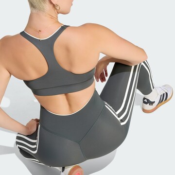 ADIDAS PERFORMANCE Skinny Workout Pants 'Superstar' in Grey