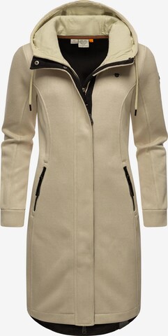 Ragwear Knitted Coat in Beige: front