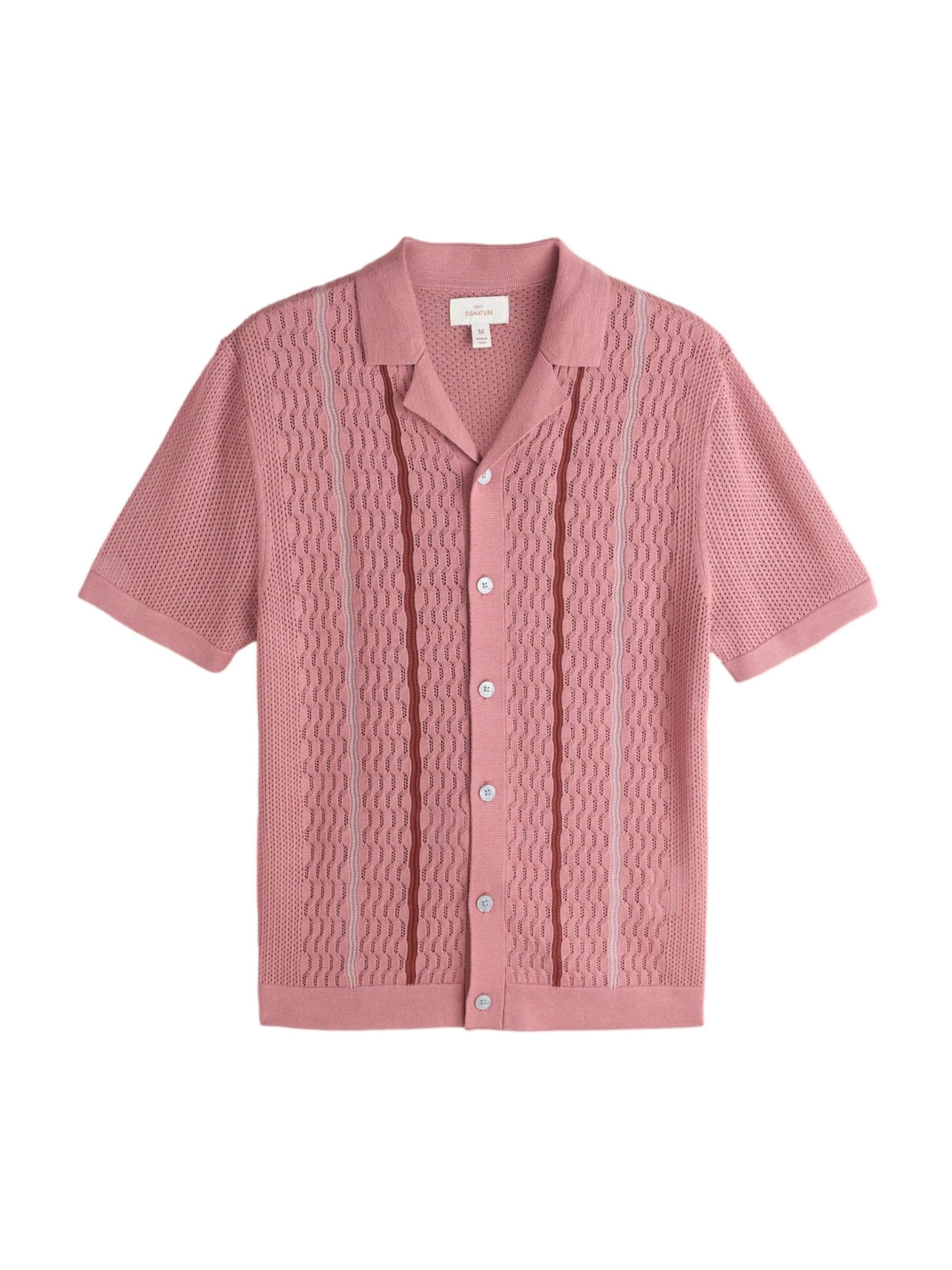 Next Regular fit Button Up Shirt 'Signature' in Pink: front