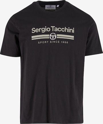 Sergio Tacchini - Camisa 'Marchio' em preto: frente