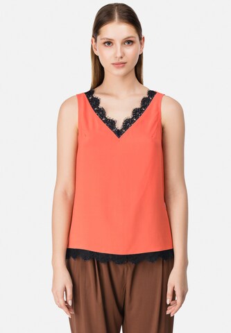 HELMIDGE Top in Orange: front