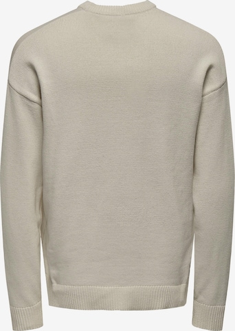 Pullover 'BAN' di Only & Sons in grigio