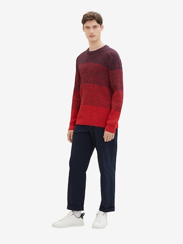 TOM TAILOR DENIM Sweater in Red