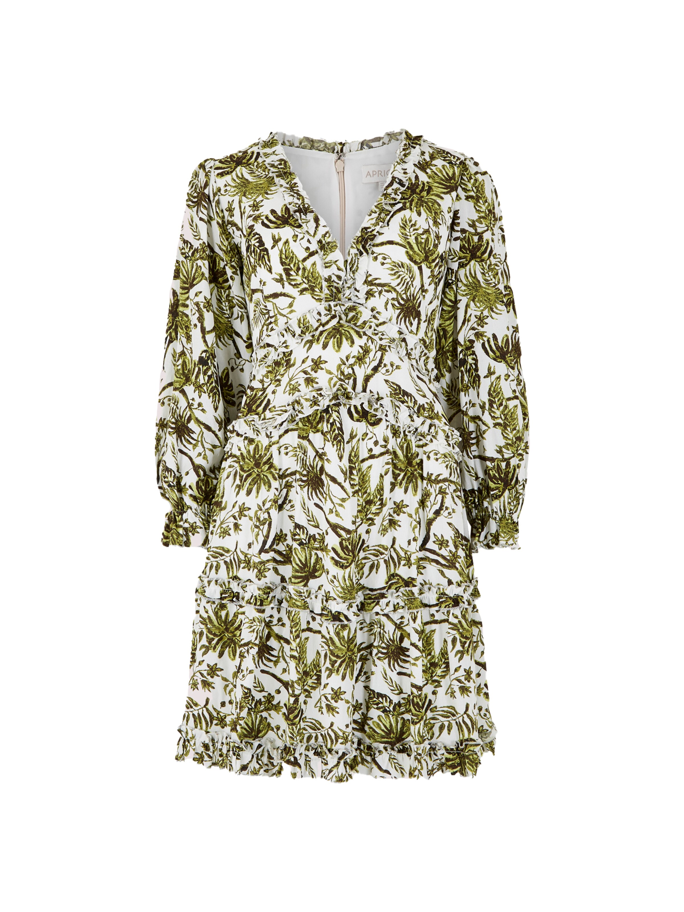 Apricot Kleid in Weiß: Vorderseite