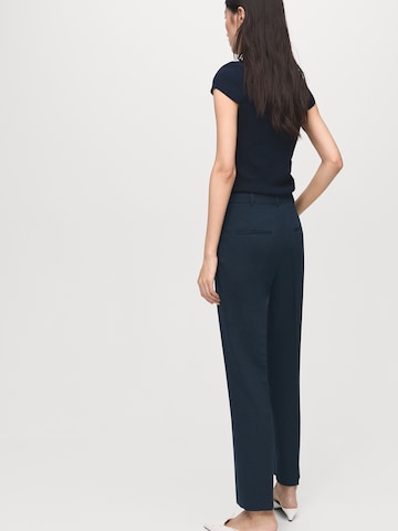 MANGO Szabványos Ráncos nadrág 'BOREAL' - kék