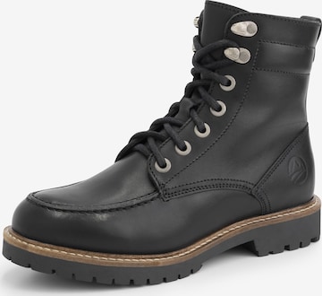 Travelin Lace-Up Boots 'Haugesund ' in Black: front