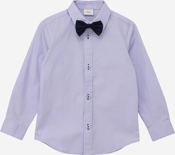 s.Oliver Button Up Shirt in Blue: front