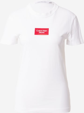 Calvin Klein Jeans T-Shirt in Weiß: predná strana