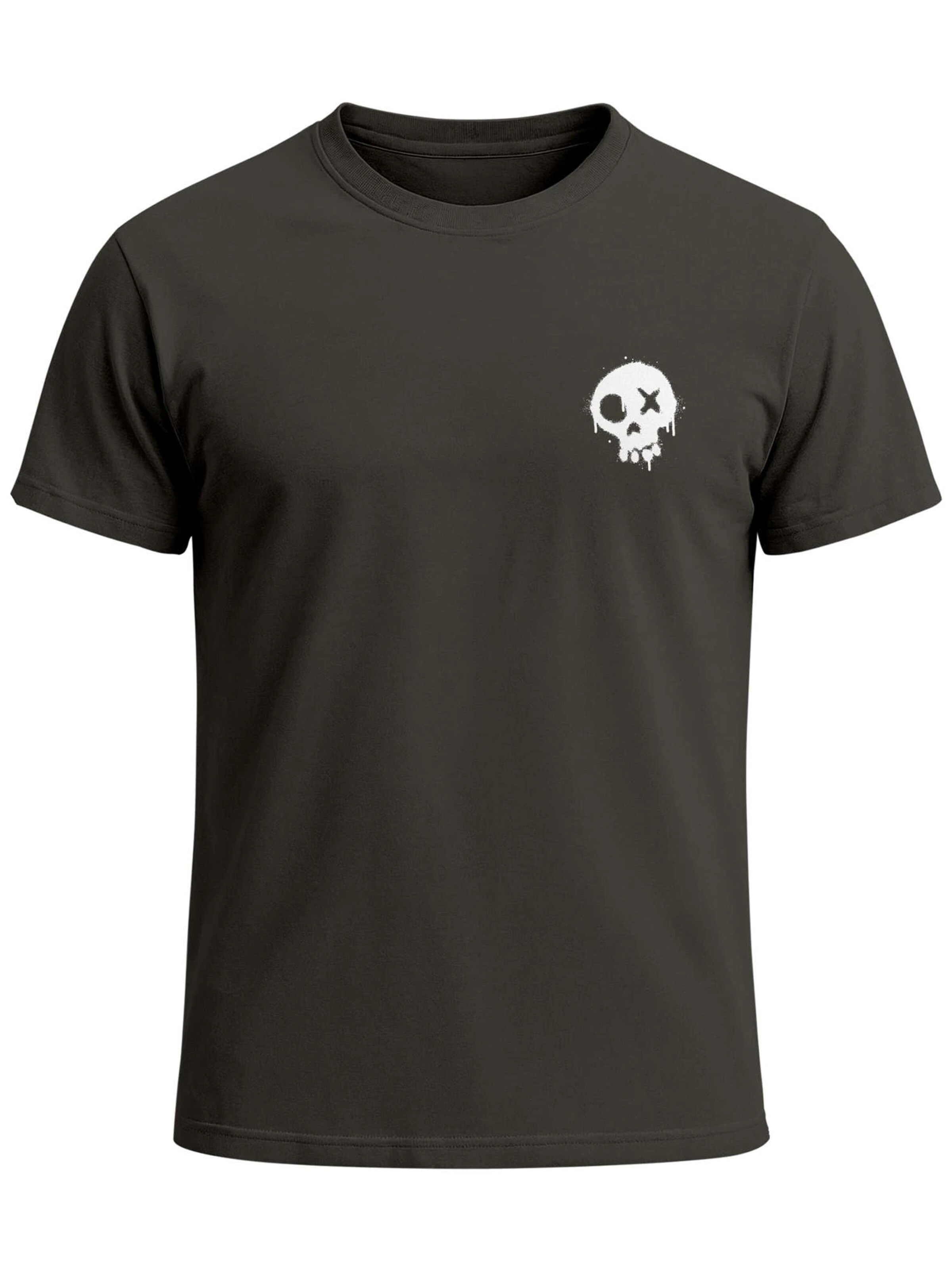 Neverless Shirt 'Skull' in Grey