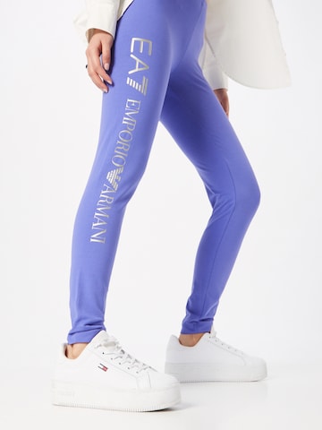 EA7 Emporio Armani Skinny Legíny – fialová