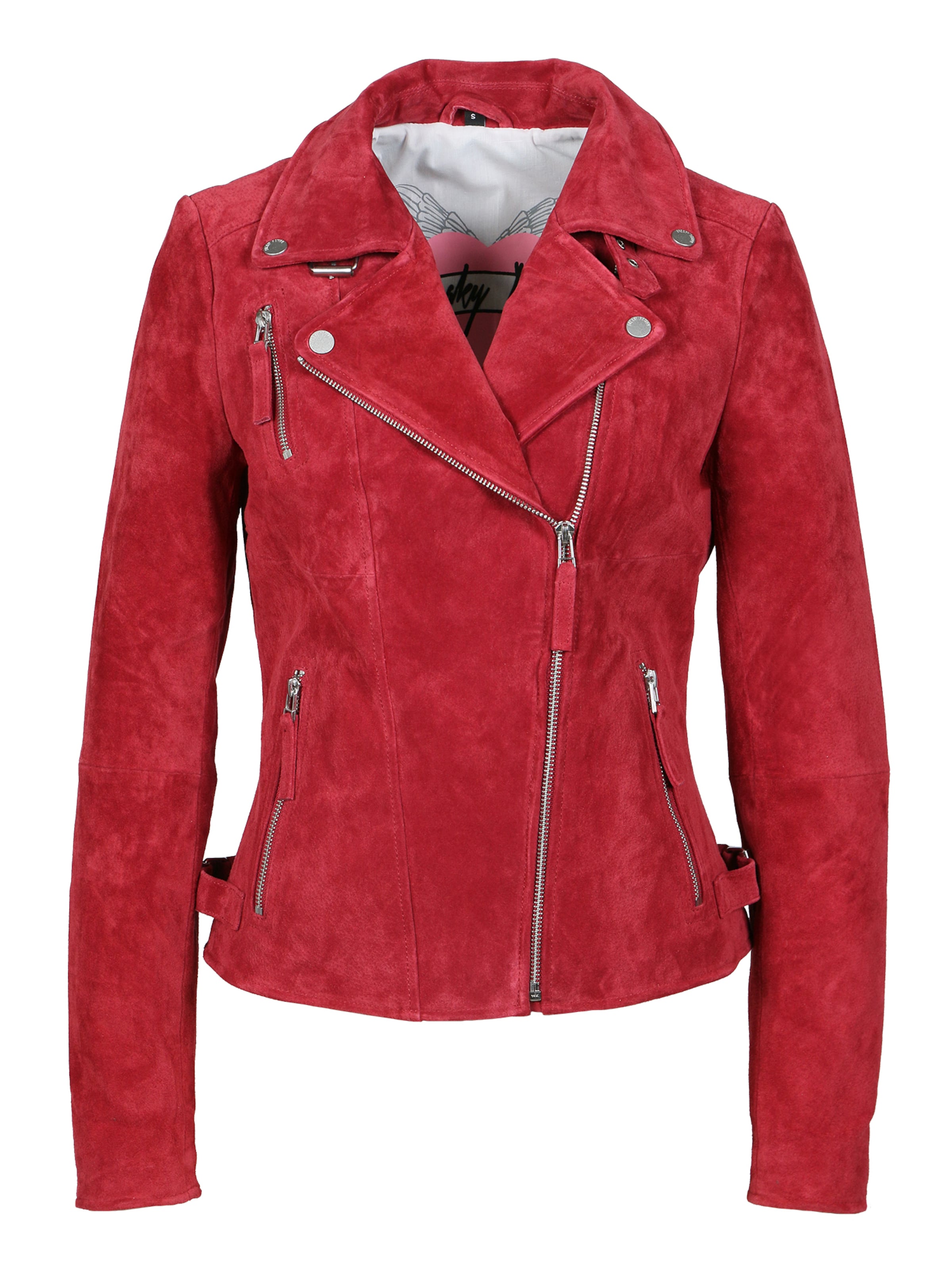 FREAKY NATION Overgangsjakke 'Biker' i rød: forside