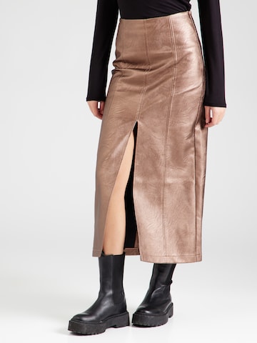 TOPSHOP Skirt in Bronze: front