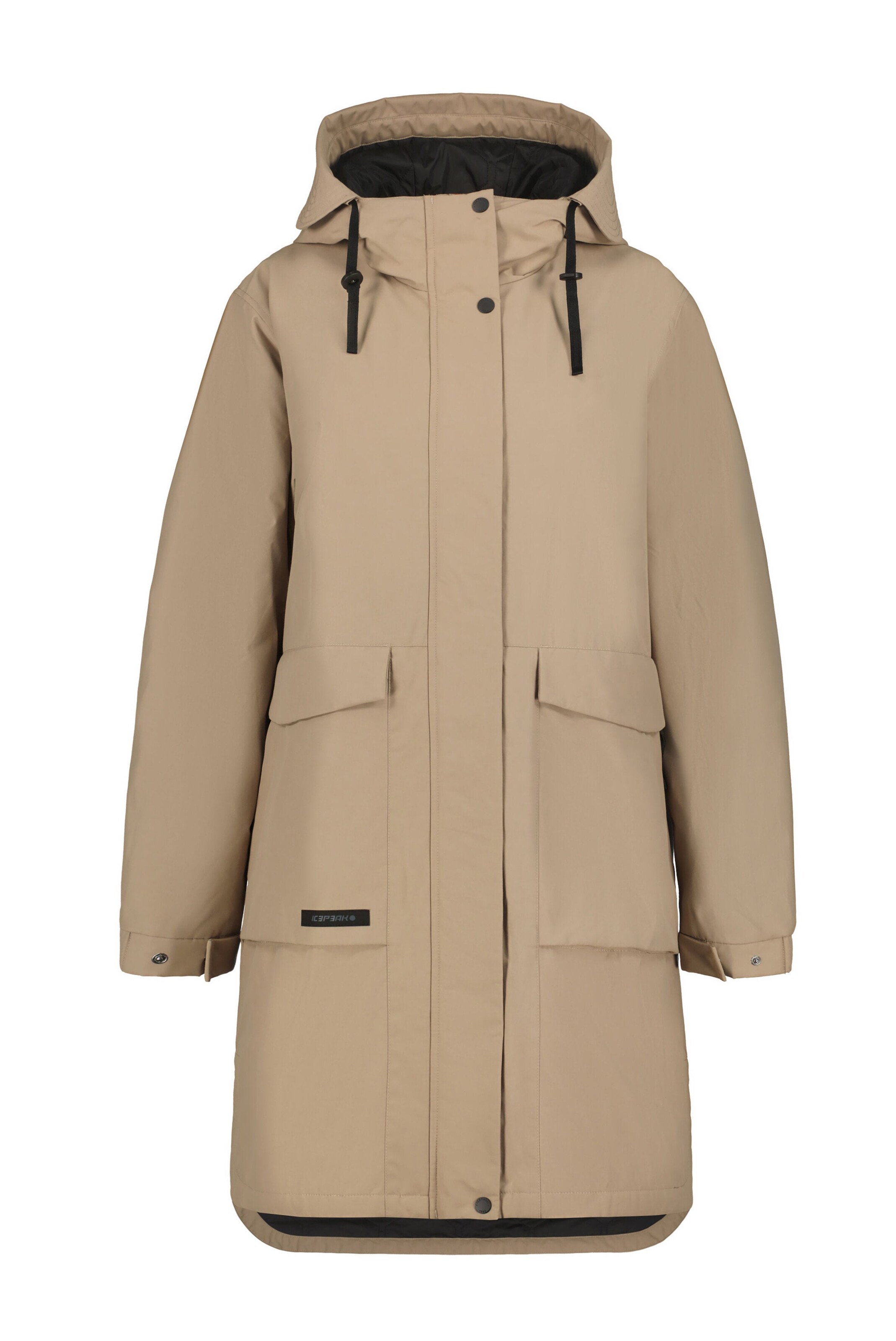 ICEPEAK Winter Coat in Beige: front