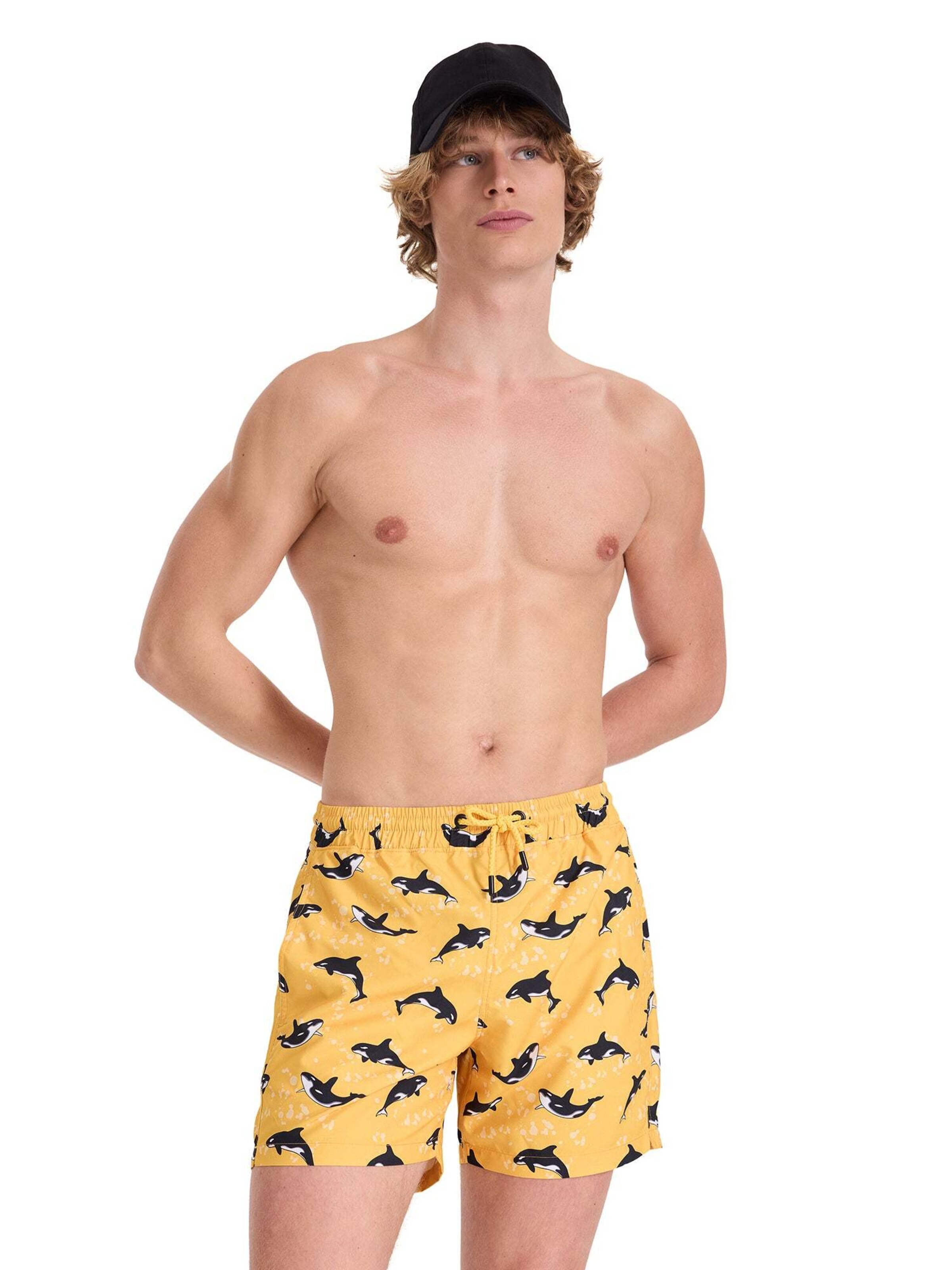 Shorts de bain 'PATTERN' WESTMARK LONDON en jaune : devant