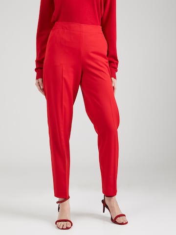 MORE & MORE Regular Pleated Pants in Red: front