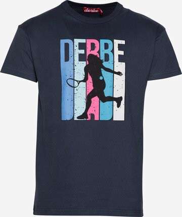 T-Shirt Derbe en bleu : devant