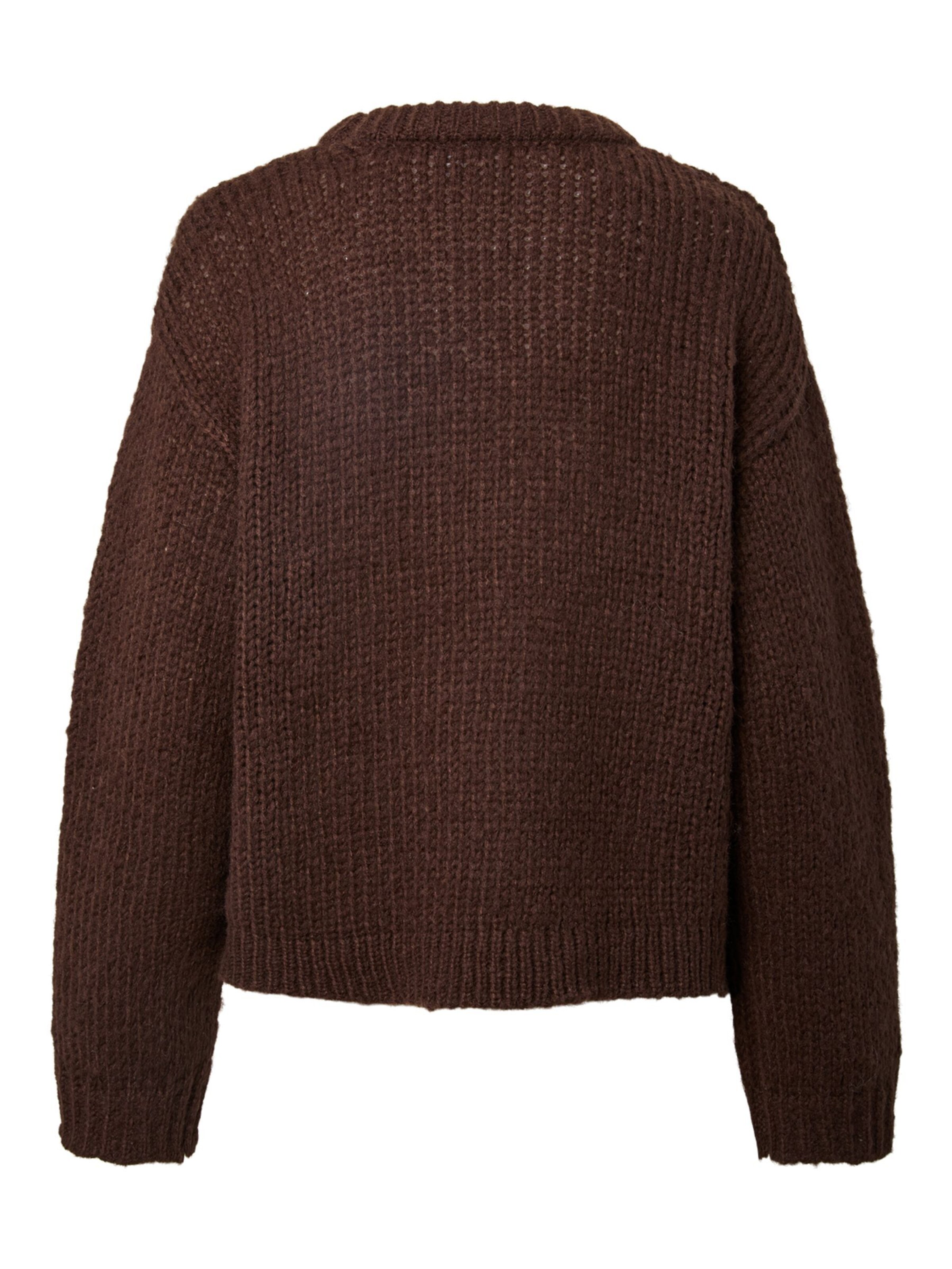 PIECES Sweater 'PCDORTHEA' in Brown
