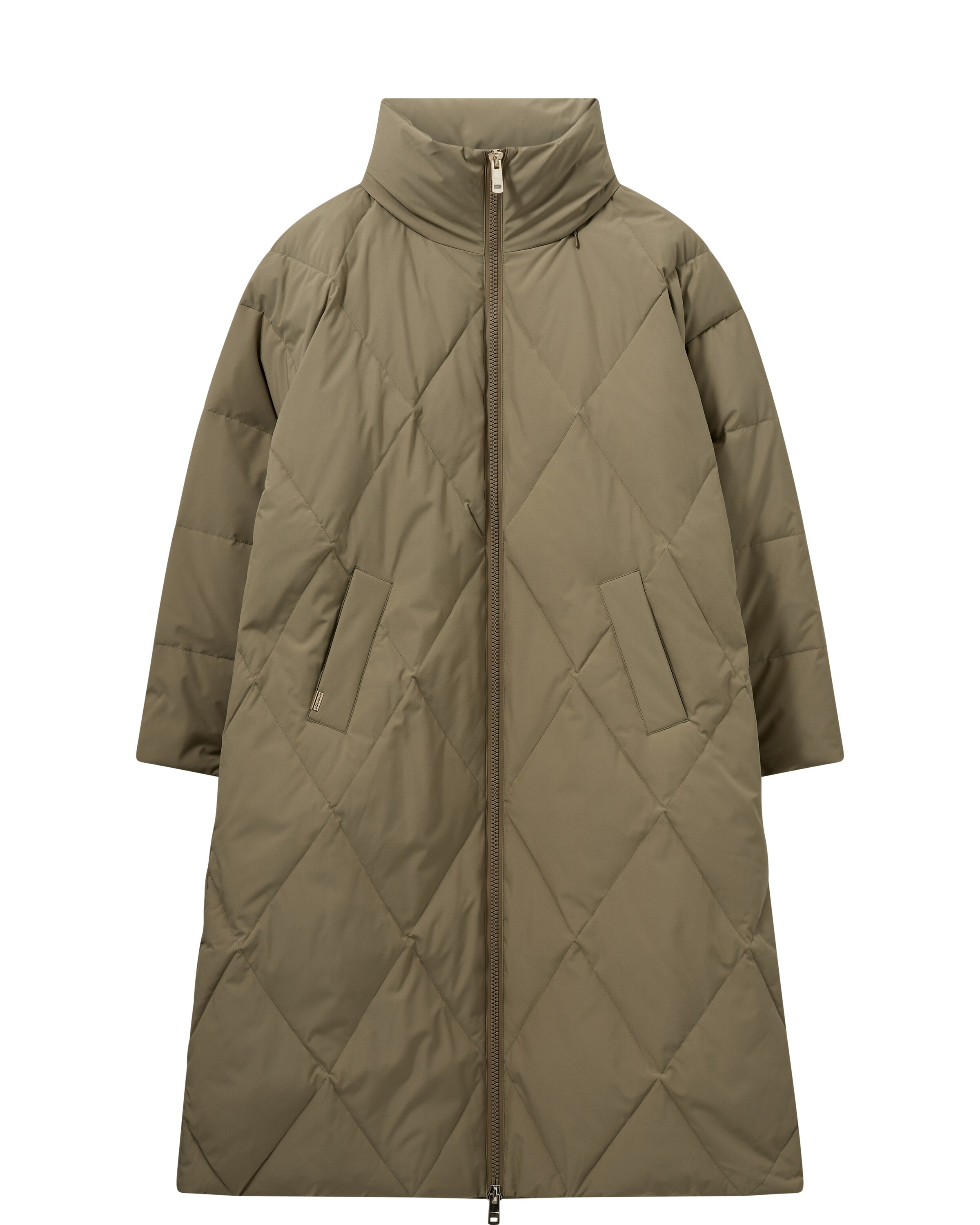 MOS MOSH Talvemantel, värv roheline: eest vaates