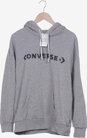 CONVERSE Sweatshirt & Zip-Up Hoodie in M in Grey: front