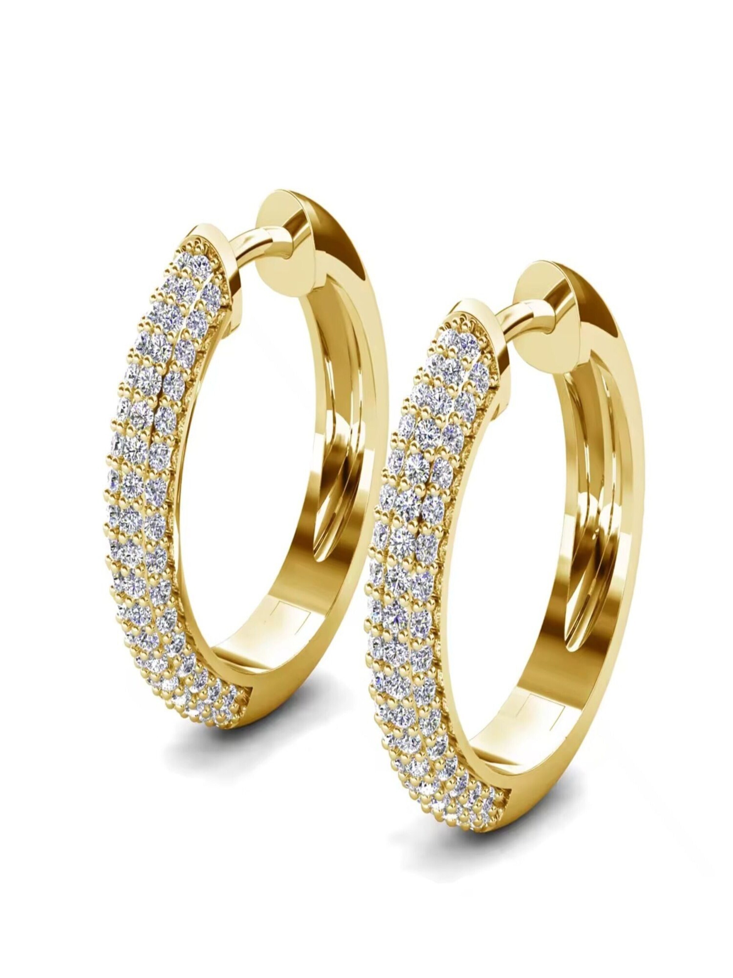 ROUGEMONT Jewellery Earrings 'Funkelnde Creolen Ohrringe Louisa' in One size in Gold, Item view