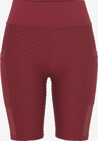 VIVANCE Skinny Workout Pants in Red: front