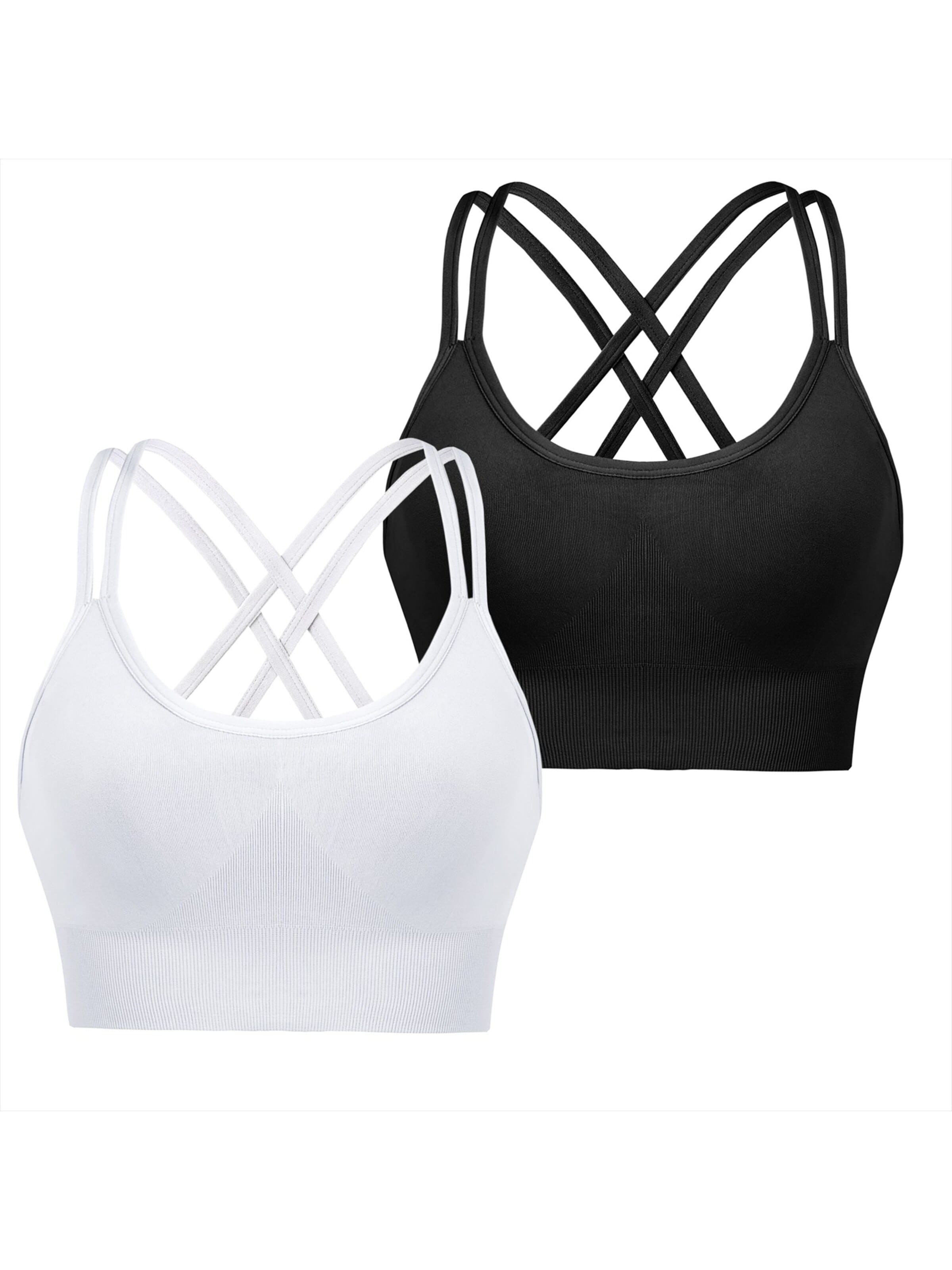 AOTTORI Bustier Sport-BH‌‌‌‌‌ in Schwarz: Vorderseite