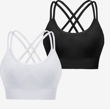 AOTTORI Sport-BH in Schwarz: Vorderseite