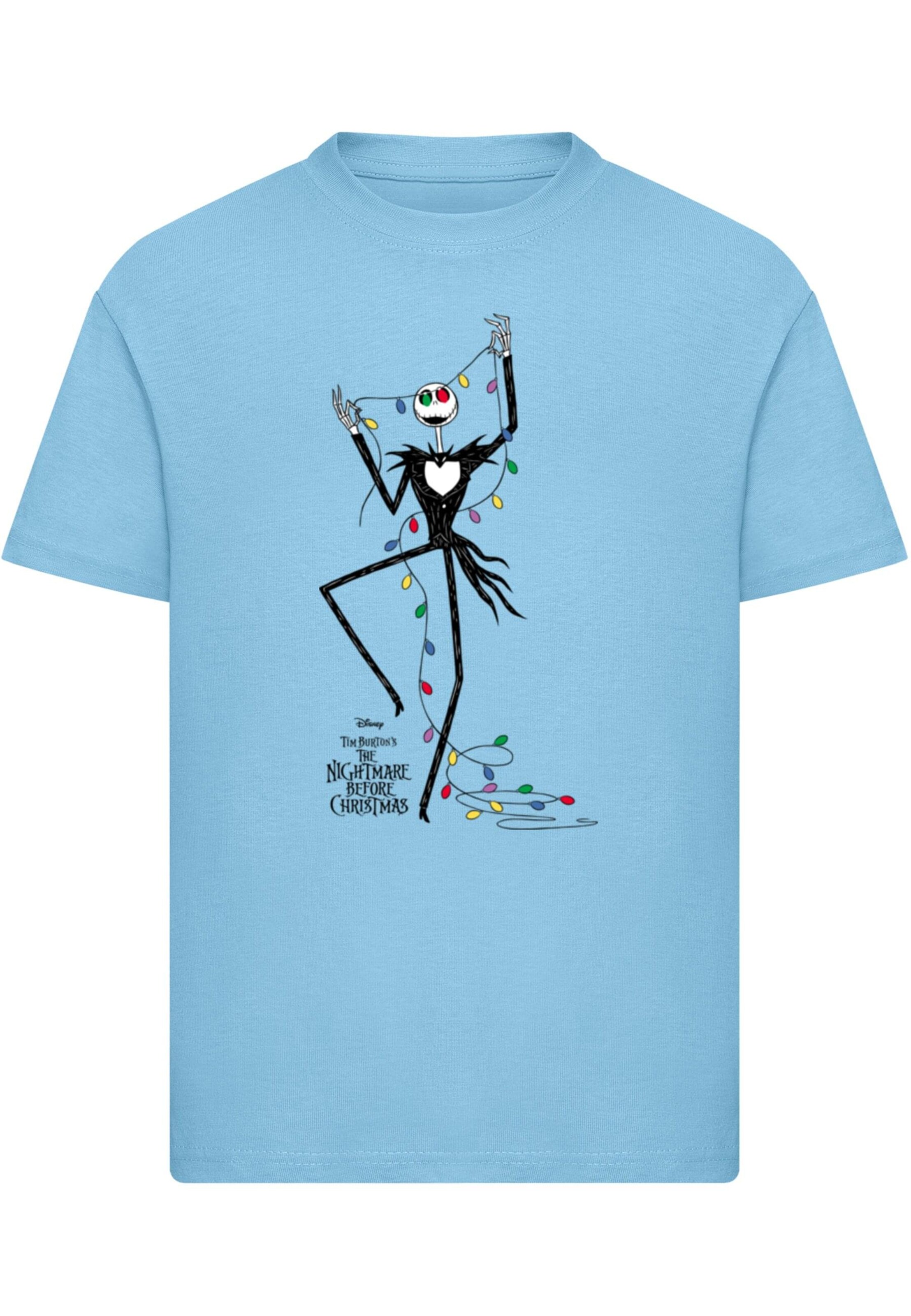 ABSOLUTE CULT Shirt 'Nightmare Before Christmas' in Blauw: voorkant