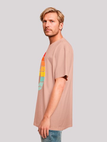 F4NT4STIC Shirt 'Alien Retro Sonnenuntergang' in Oranje