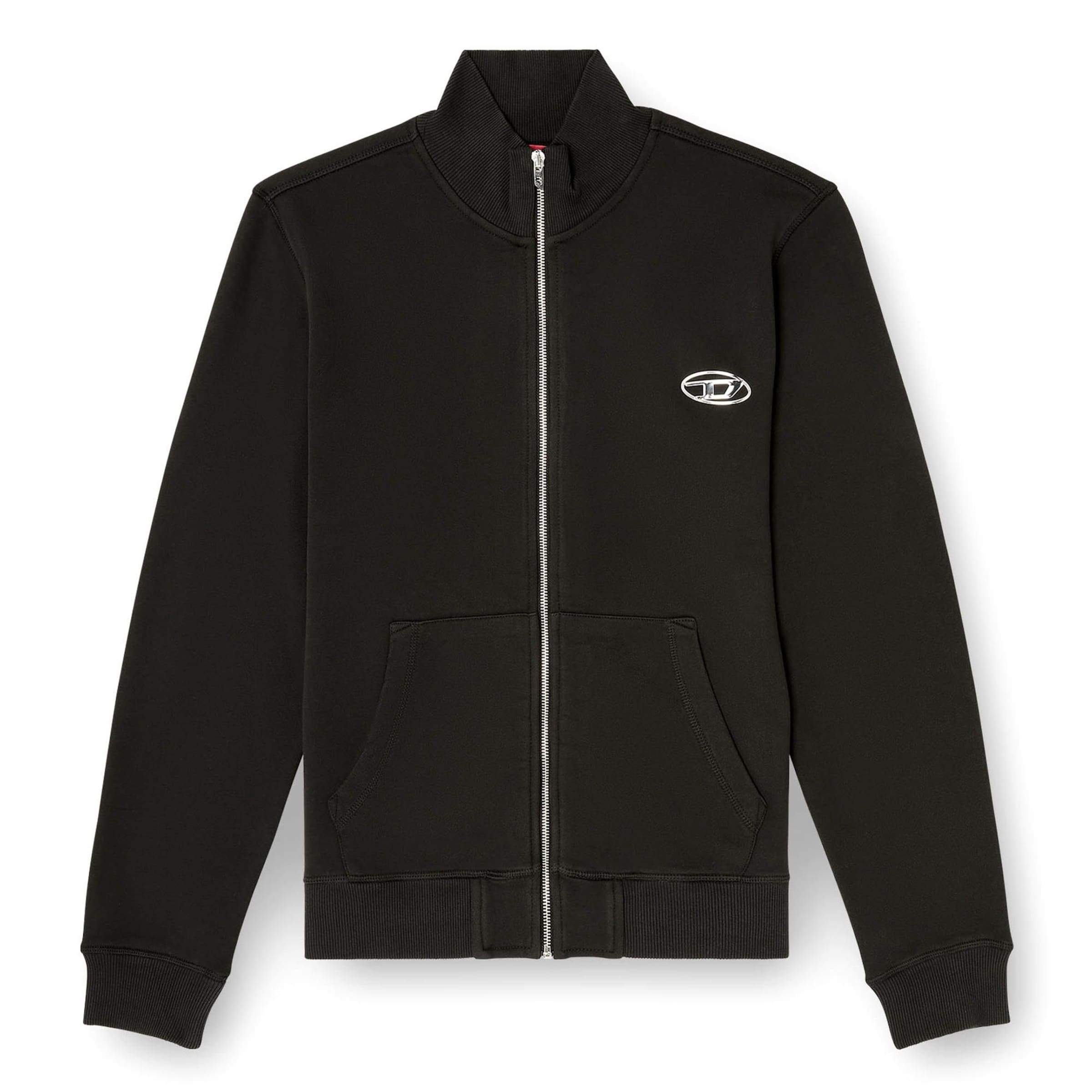 DIESEL Sweat jacket in Black: front