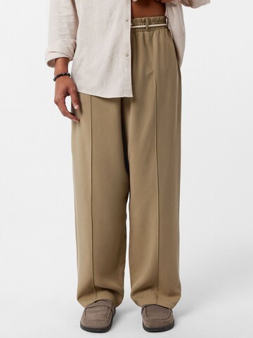 Loosefit Pantaloni con piega frontale di Dandalo in verde: frontale