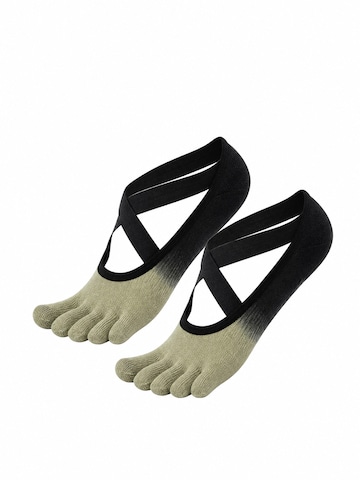 Millo Athletic Socks 'Freedom Yoga' in Green: front
