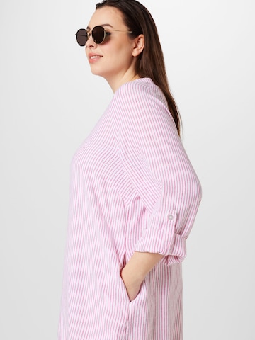 ONLY Carmakoma Shirt Dress 'CARLINETTE' in Pink