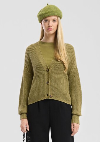 QS Knit cardigan in Green: front