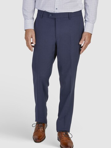 HECHTER PARIS Regular Pleated Pants in Blue: front