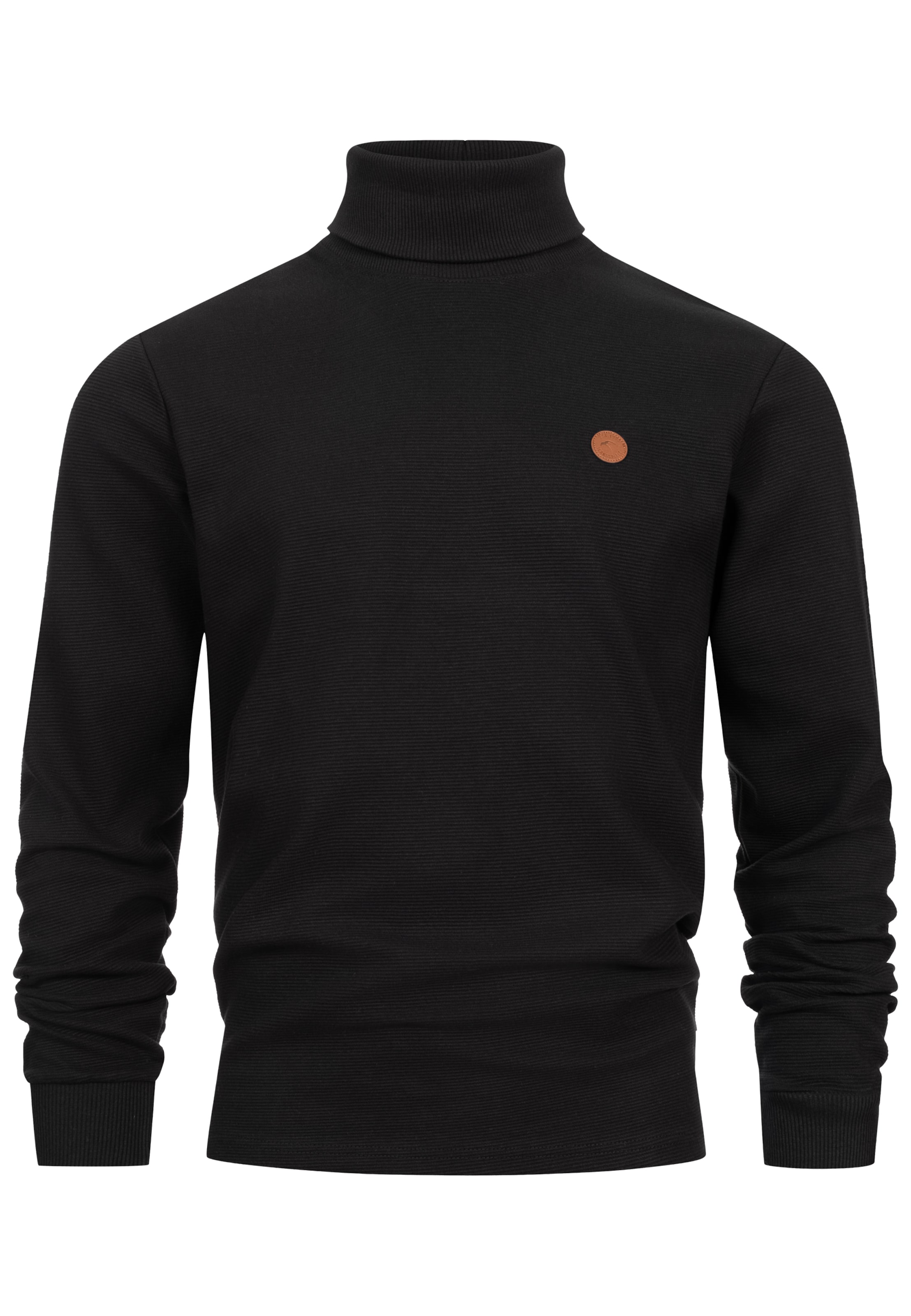 INDICODE JEANS Shirt ' INGuadalupe Roll neck ' in Black: front