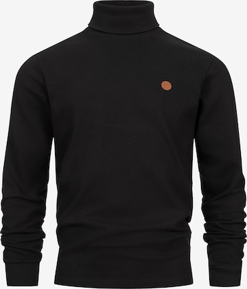 INDICODE JEANS Shirt ' INGuadalupe Roll neck ' in Zwart: voorkant