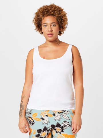 Esprit Curves Top in White: front