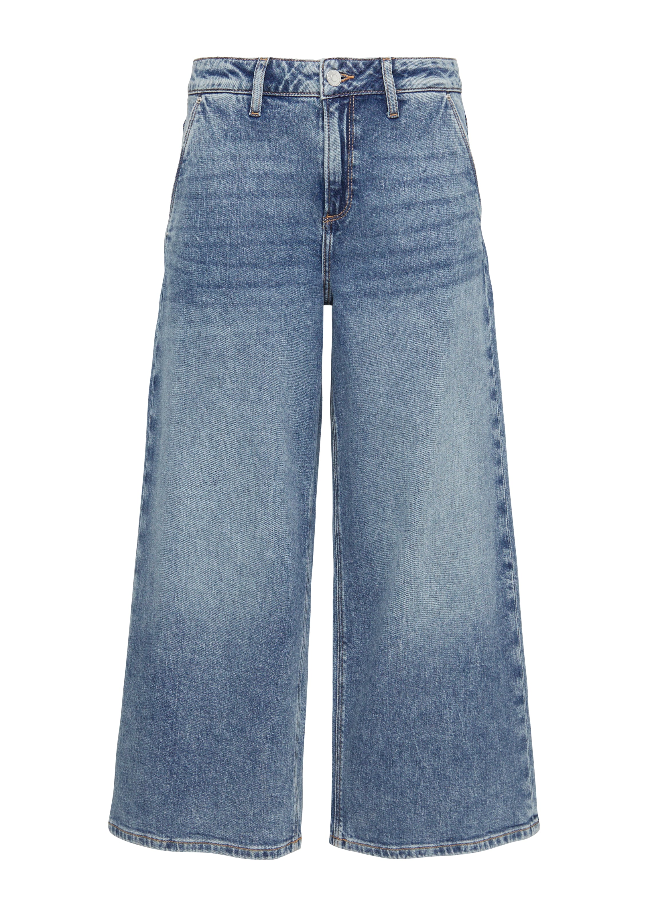 QS Zvonové kalhoty Džíny 'Catie' – modrá: přední strana