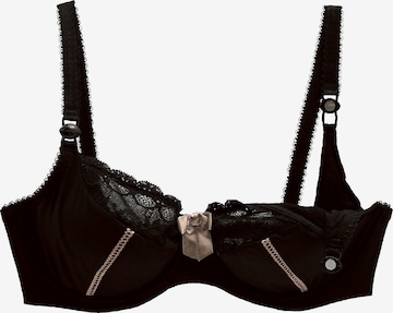 Balconnet Soutien-gorge d’allaitement 'Lisa' Cache Cœur en noir